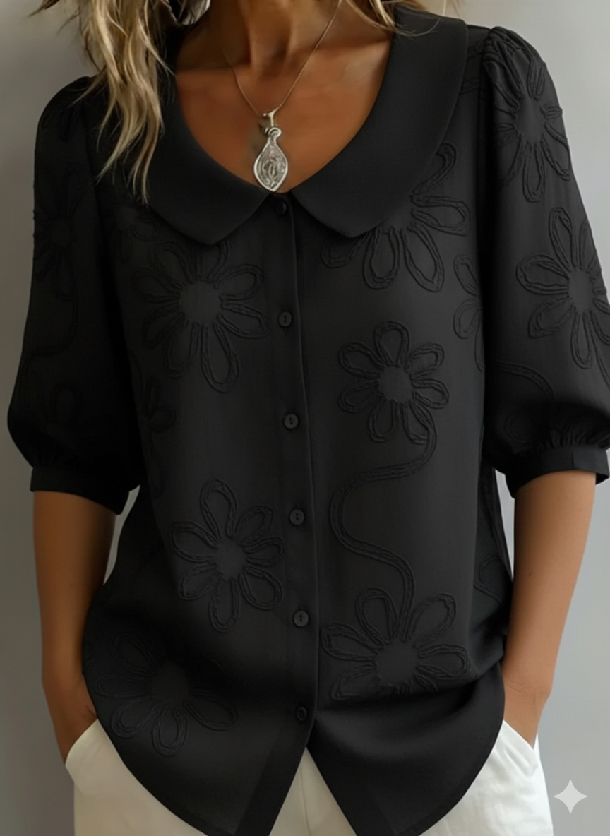 Aurélie — Blouse légère à fleurs élégance naturelle