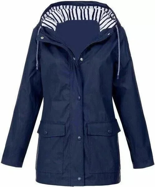 Ilektra - Veste Élégante Imperméable à Manches Longues avec Capuche