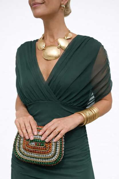 Velora™ | Robe Fleurie Longue avec Décolleté en V