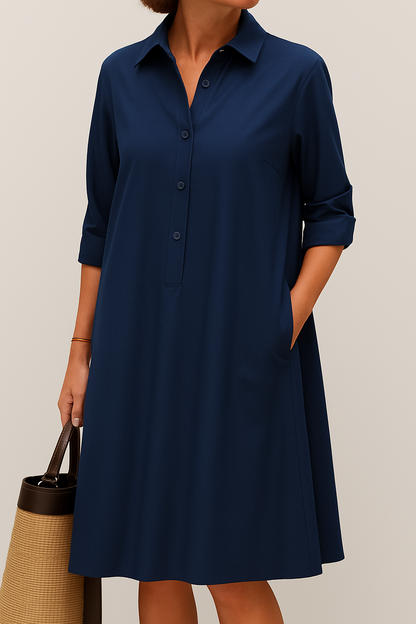 Elodie | Robe Chemise à Boutons