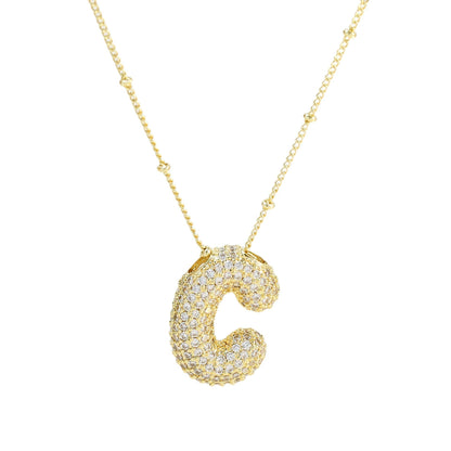 Savannah | Collier avec Lettre à Bulles en Diamant