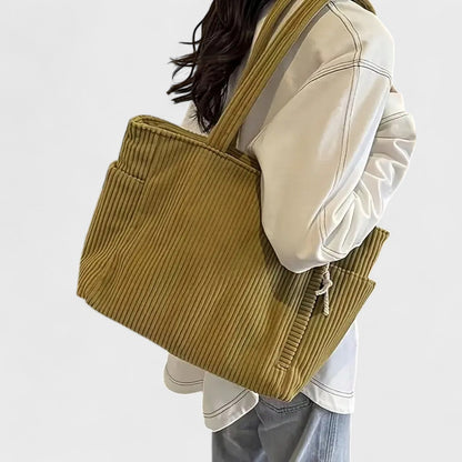 Tilda – Sac tote côtelé avec cordon