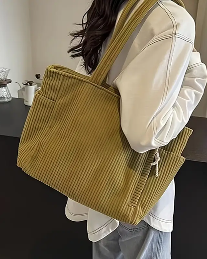 Tilda – Sac à Bandoulière Côtelé avec Détail en Corde