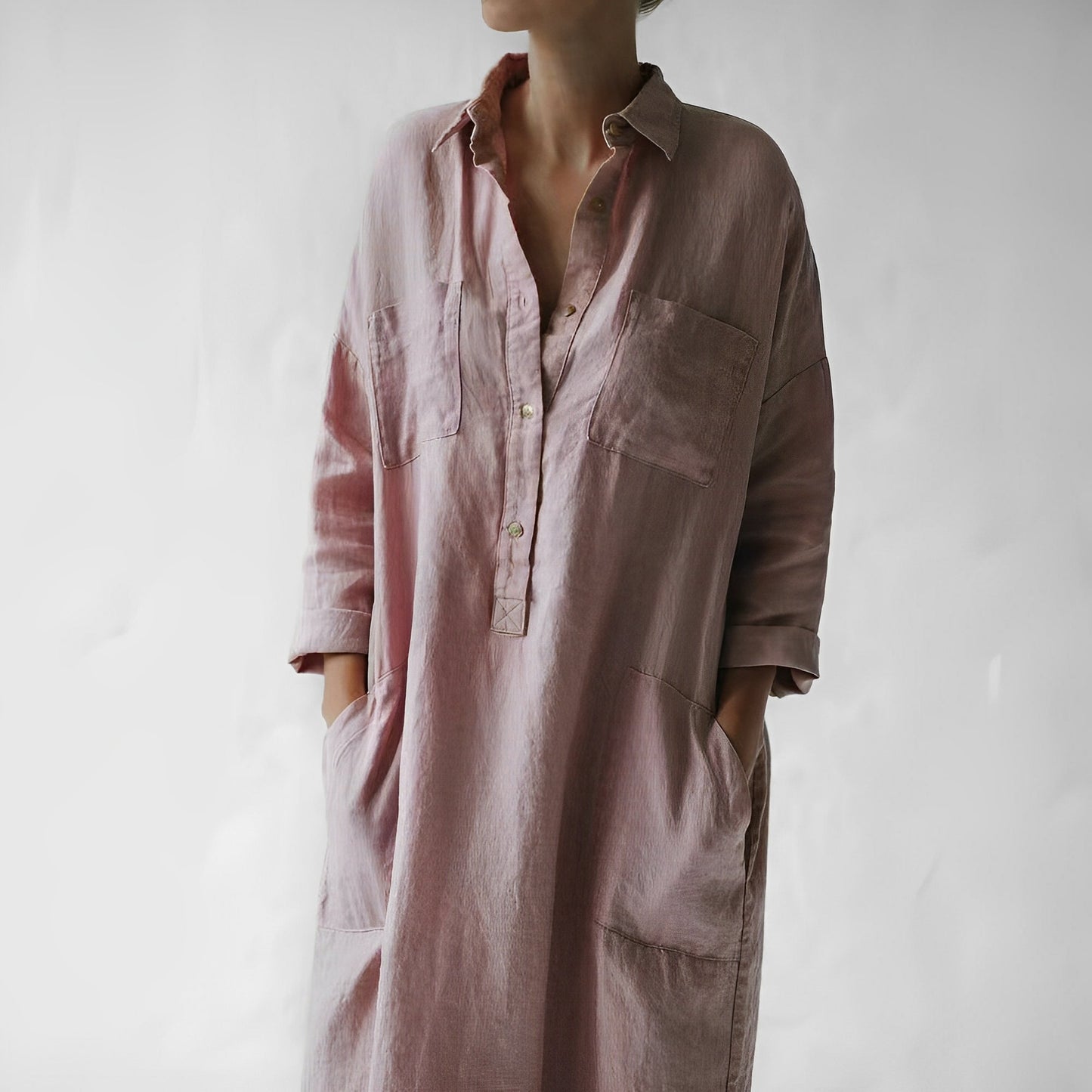 Justina - Robe Chemise en Lin