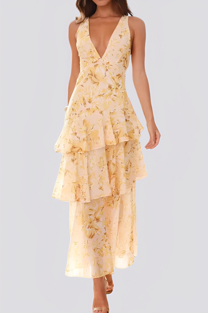 Tiffany - Robe maxi élégante avec un col halter pour femmes