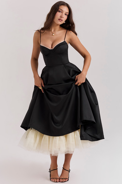 Leona - Robe Élégante en Satin pour les Fêtes