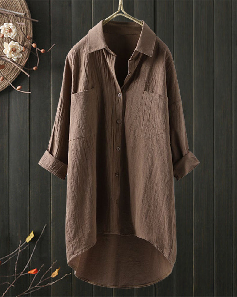 Olivia™ | Blouse ample et confortable en couleur unie