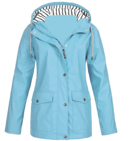 Ilektra - Veste Élégante Imperméable à Manches Longues avec Capuche