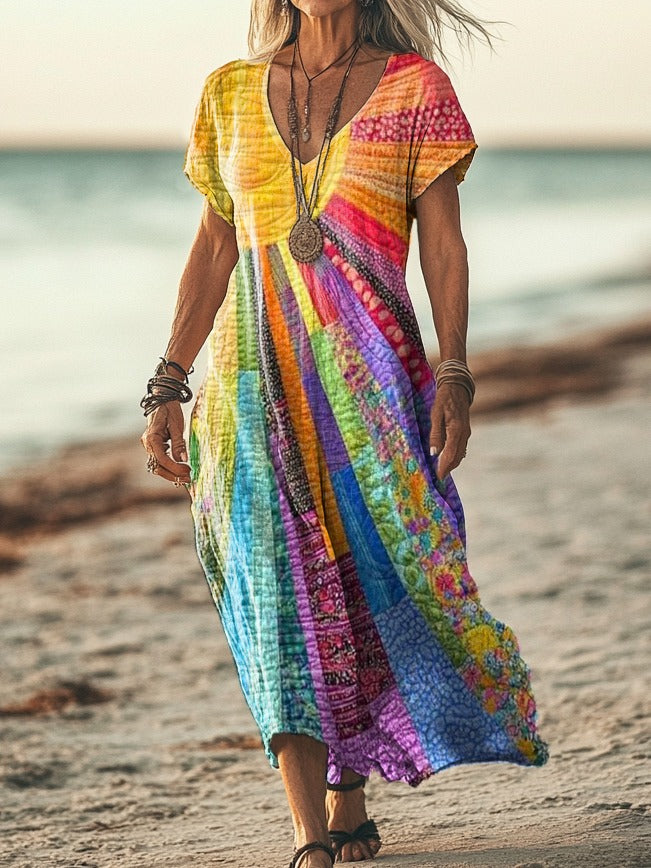 Robe à motif soleil Boho-Chic