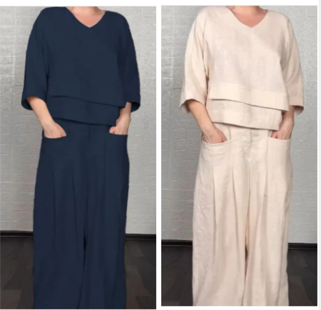 Clara | Ensemble Minimaliste Ample en Deux Pièces