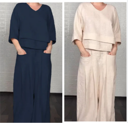 Clara | Ensemble Minimaliste Ample en Deux Pièces