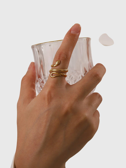Aubrey | Bague Ajustable en Forme de Serpent