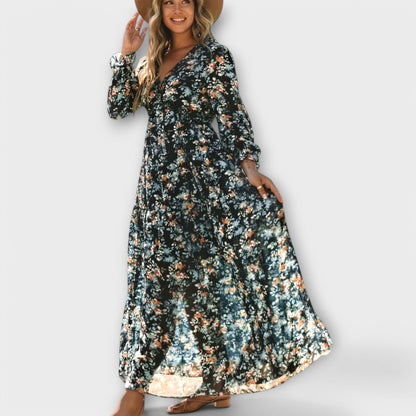 Juno - Élégant Robe Maxi Fleurie