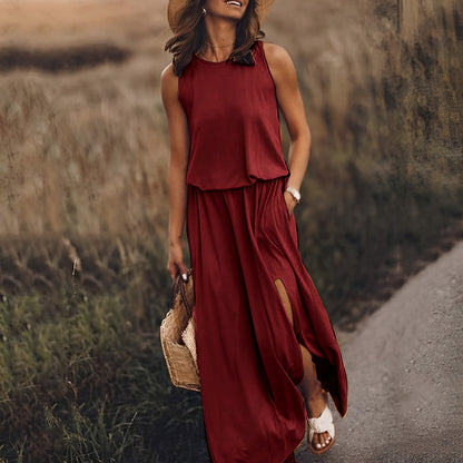 Robe Mina avec ourlet ouvert et poches doubles