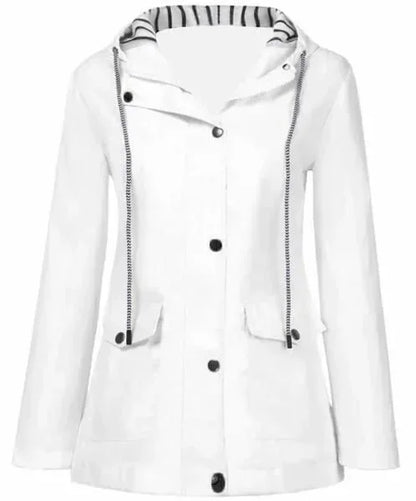 Ilektra - Veste Élégante Imperméable à Manches Longues avec Capuche