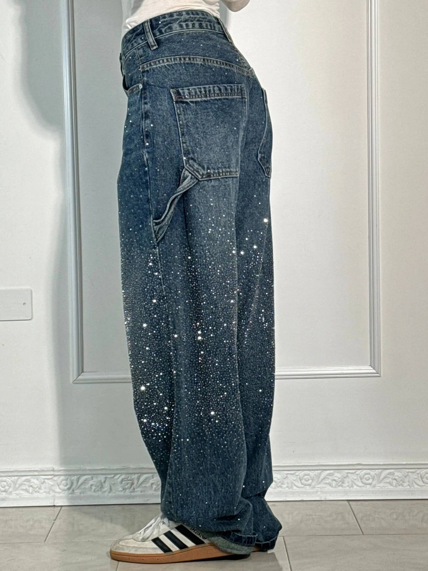 Victoria | Jeans Pailletés Taille Haute