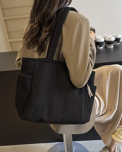 Tilda – Sac à Bandoulière Côtelé avec Détail en Corde