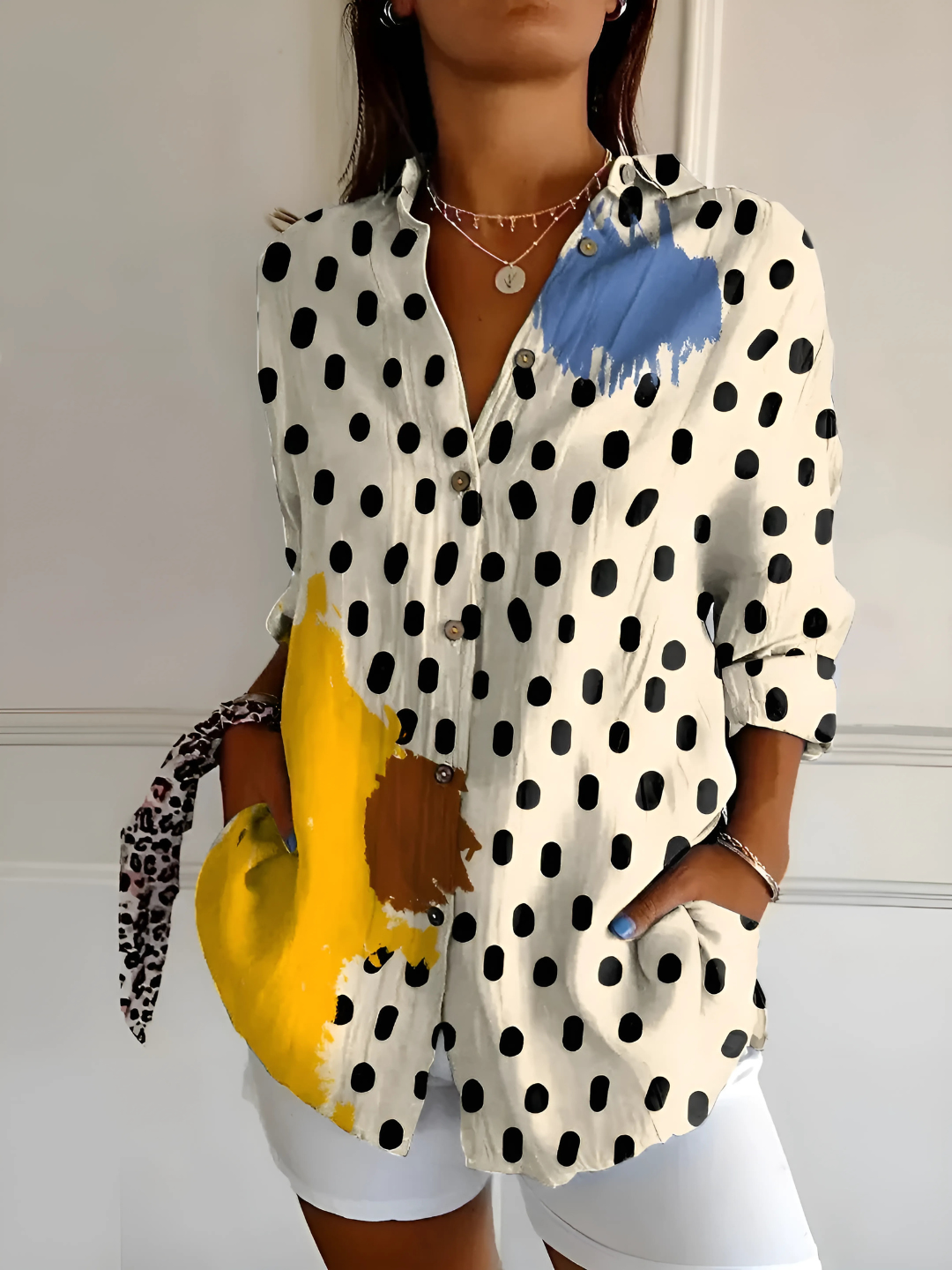 Yllona – Blouse Détendue à Boutons