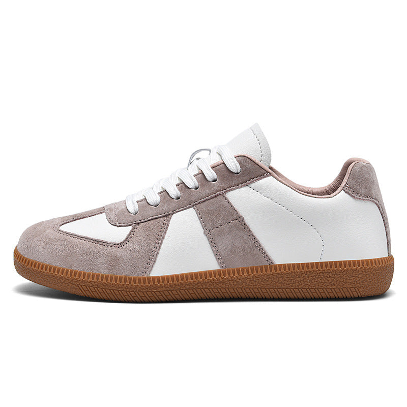 Irene - Baskets élégantes en cuir et toile pour femme
