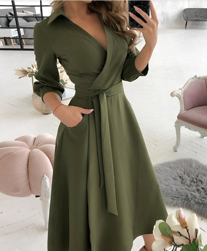 Rachael - Robe élégante avec ceinture pour femmes