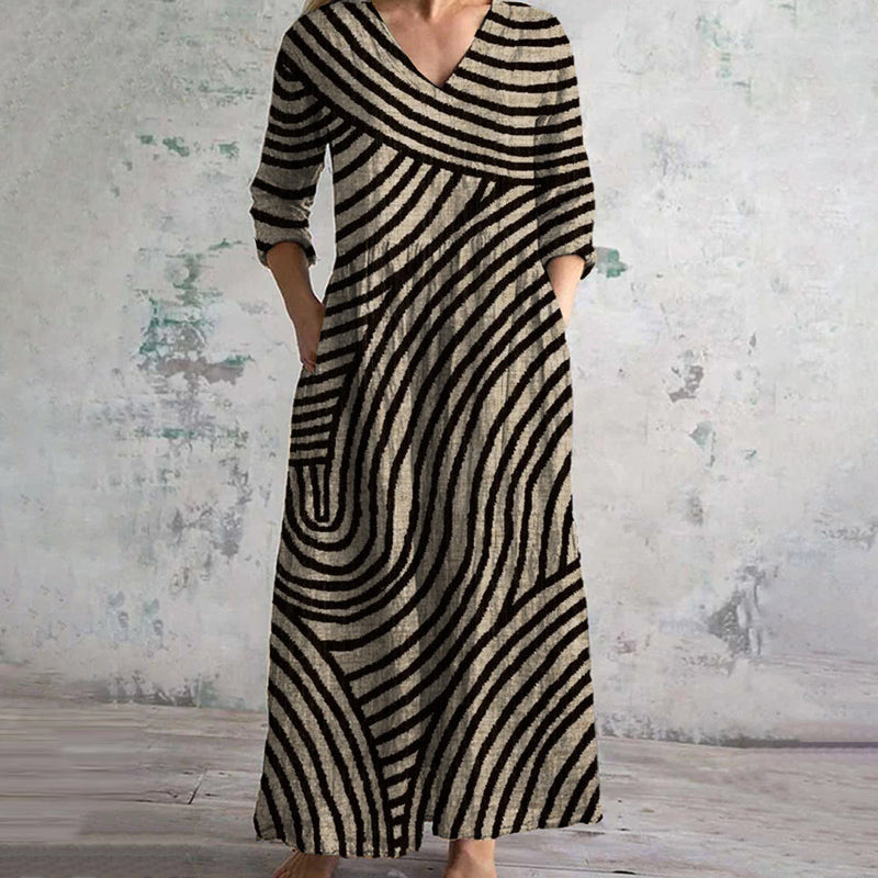 Eve | Robe à Rayures Vintage
