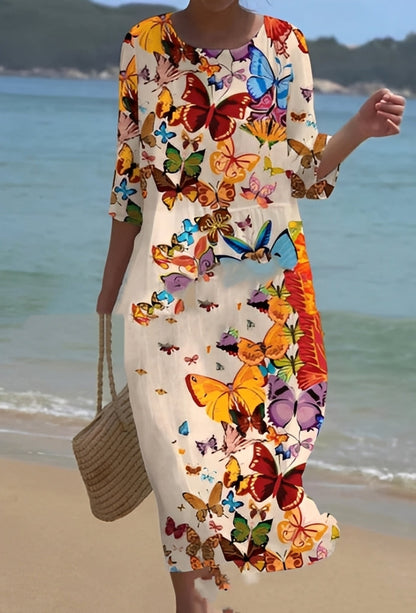 Lowri - Robe élégante à imprimé floral pour femmes