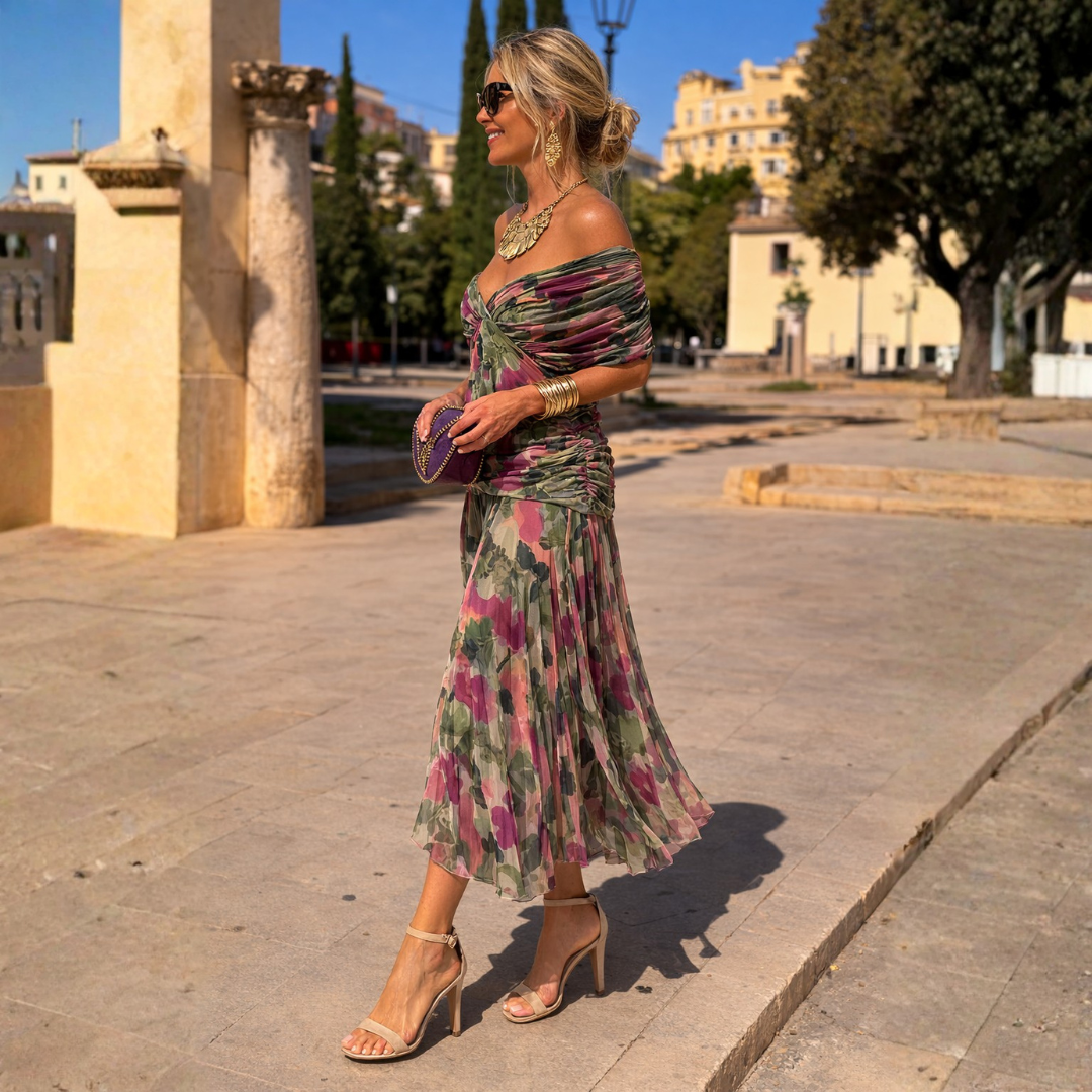 Mikaela - Robe Maxi Off-Shoulder