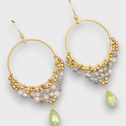Isalda – Boucles d'Oreilles Vintage en Bois et Perles