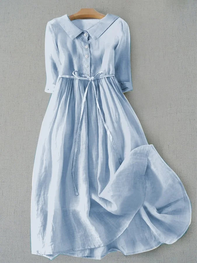 Lux - Robe Élégante à Manches Courtes avec Taille Ajustable