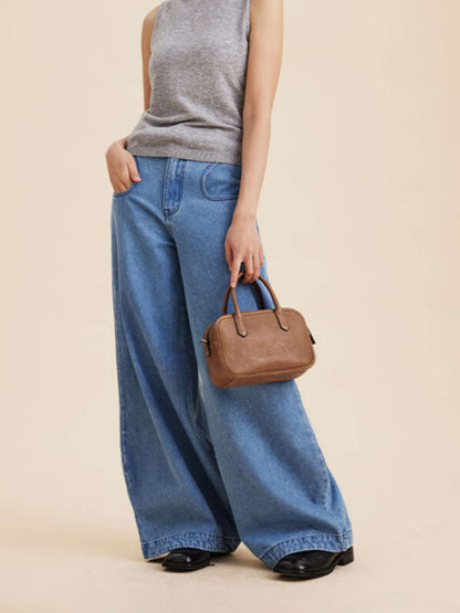 Eliza | Sac Carré avec Fermeture Éclair Brillante