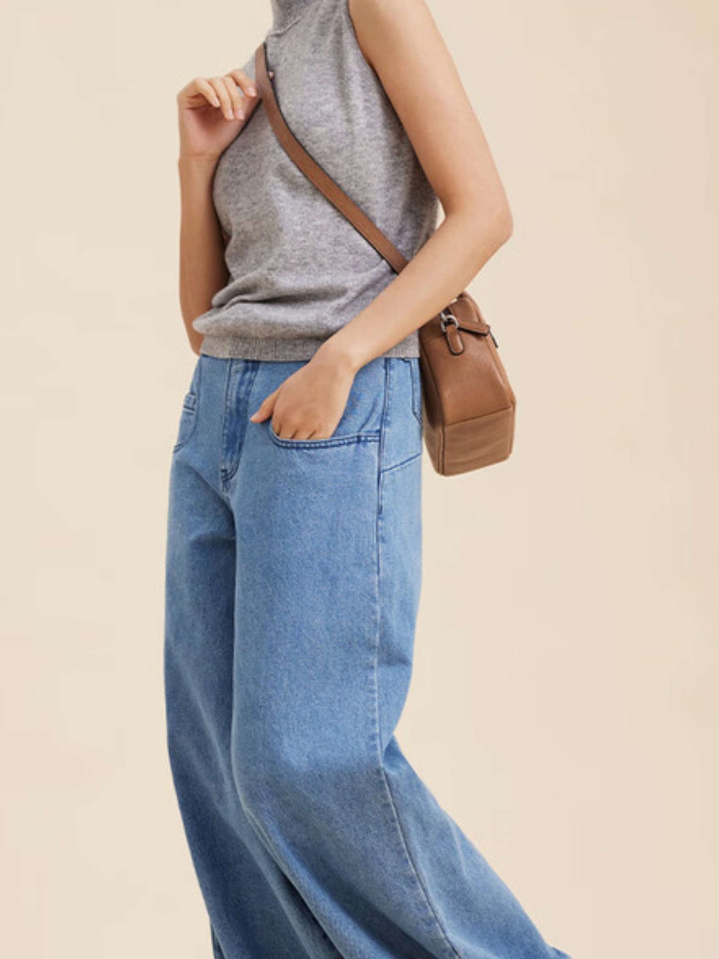 Eliza | Sac Carré avec Fermeture Éclair Brillante