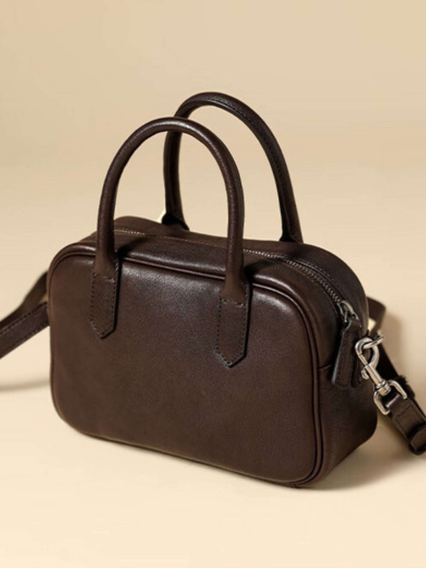 Eliza | Sac Carré avec Fermeture Éclair Brillante