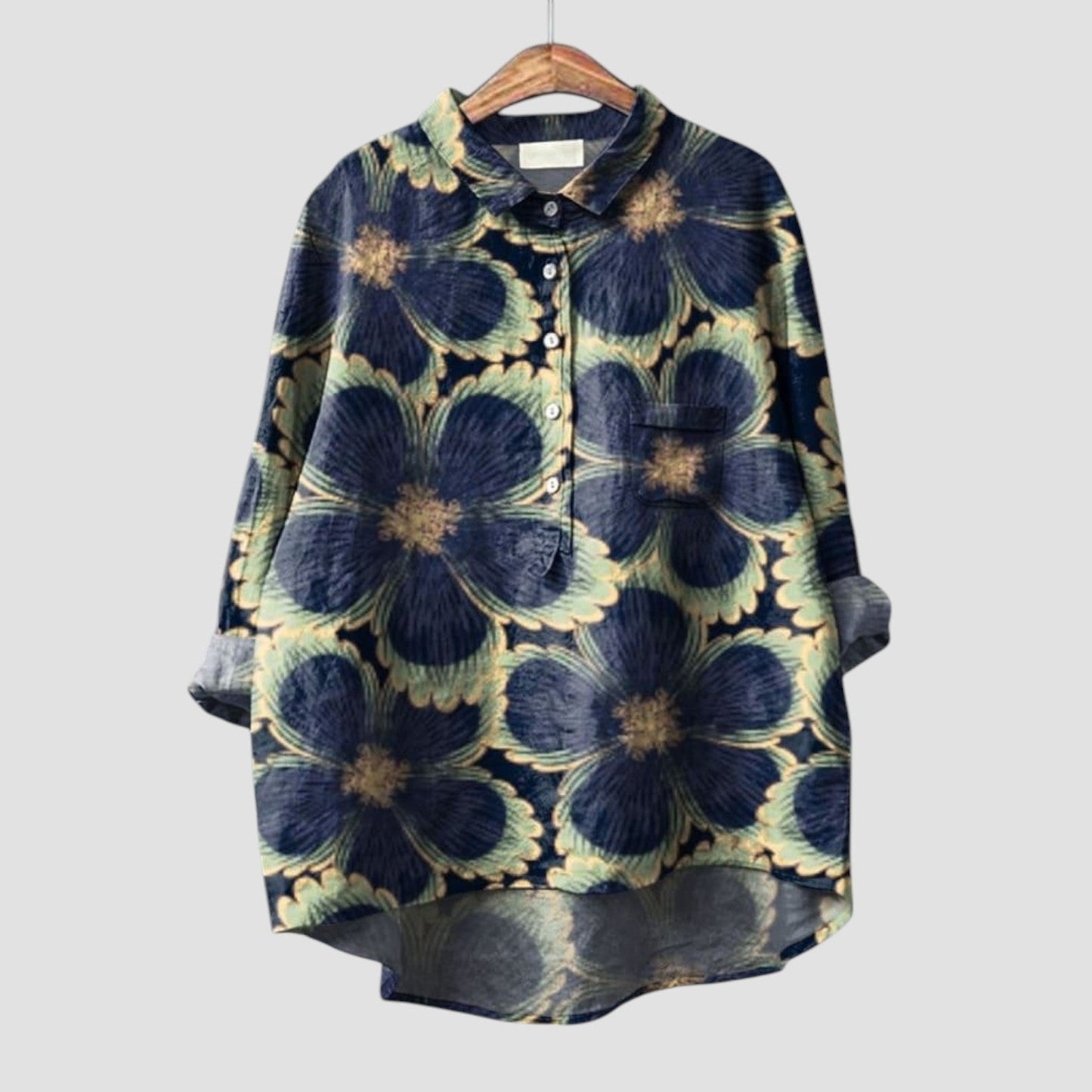 Nyvella™ | 2025 – Blouse Florale de Minuit