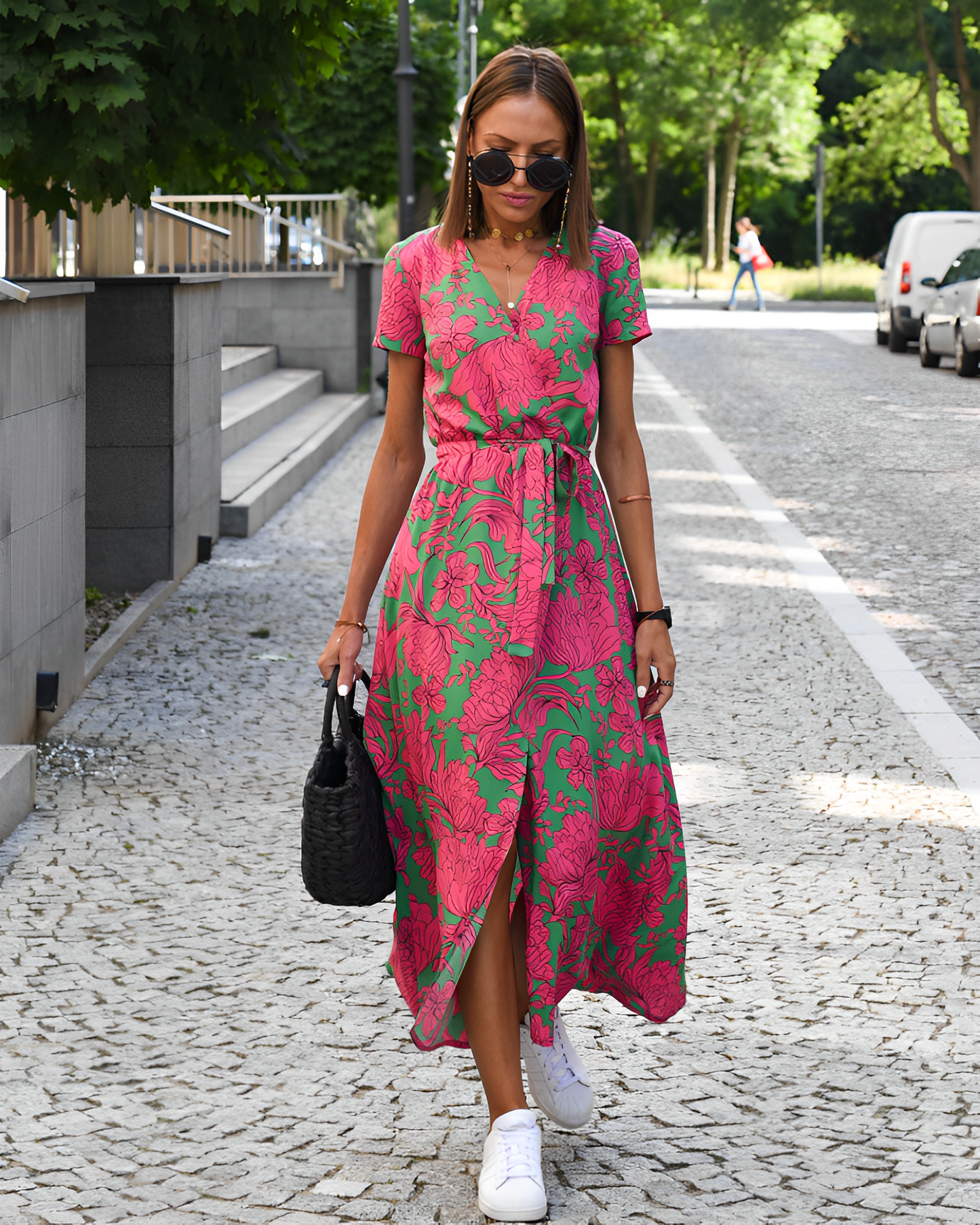 Elowen - Robe à taille florale