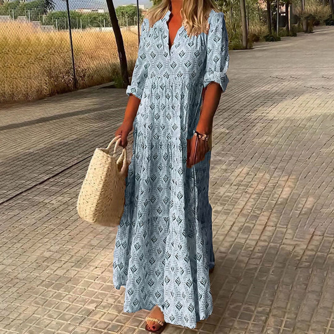 Nora - Robe Boho Maxi Élégante