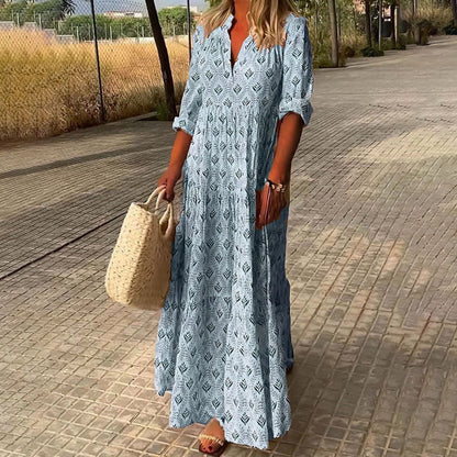 Nora - Robe Boho Maxi Élégante