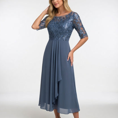 Robe midi en dentelle - Élégance intemporelle pour femme