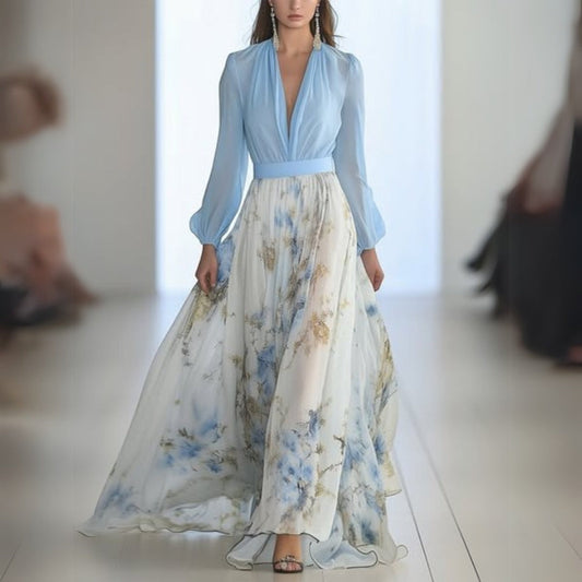 Dahlia - Murmures de Printemps Robe Maxi Florale