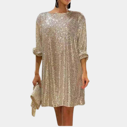 Robe à paillettes surdimensionné pour femme | Mini
