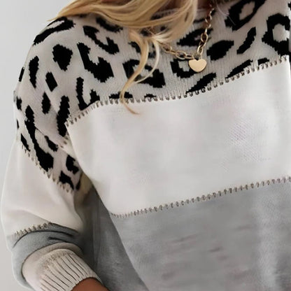 Cheyenne - Sweatshirt Casual avec Imprimé Léopard