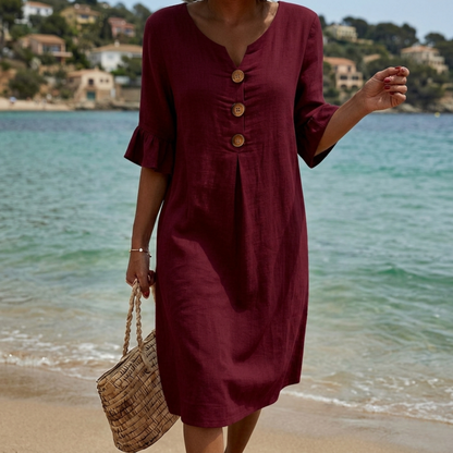 Radmila™ | Robe longue à manches longues avec texture.