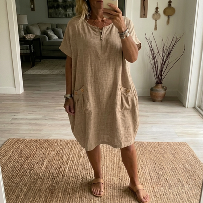 Pascale™ | Robe Maxi avec Zip Frontal.