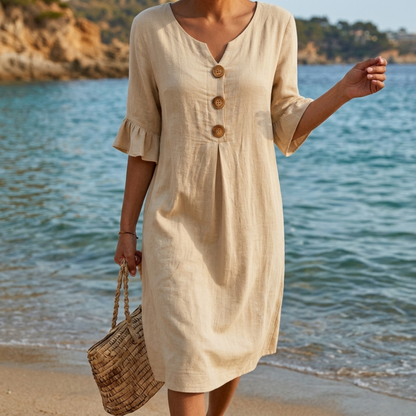 Radmila™ | Robe longue à manches longues avec texture.