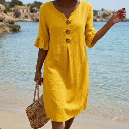Radmila™ | Robe longue à manches longues avec texture.