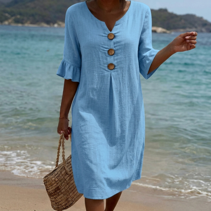 Radmila™ | Robe longue à manches longues avec texture.