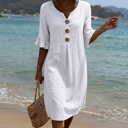 Radmila™ | Robe longue à manches longues avec texture.