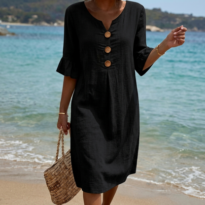 Radmila™ | Robe longue à manches longues avec texture.