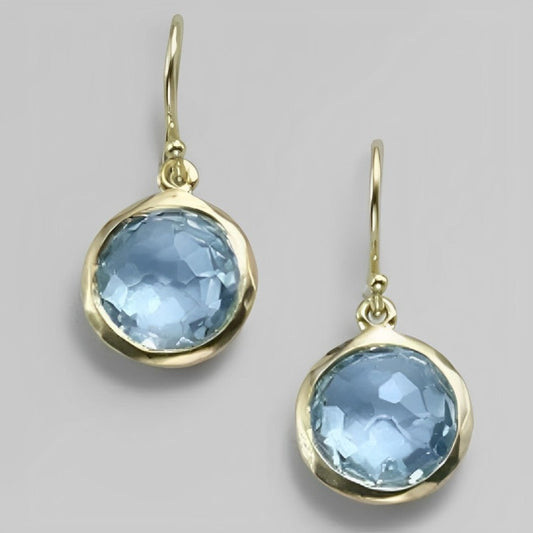 Boucles d'oreilles en cristal bleu chic