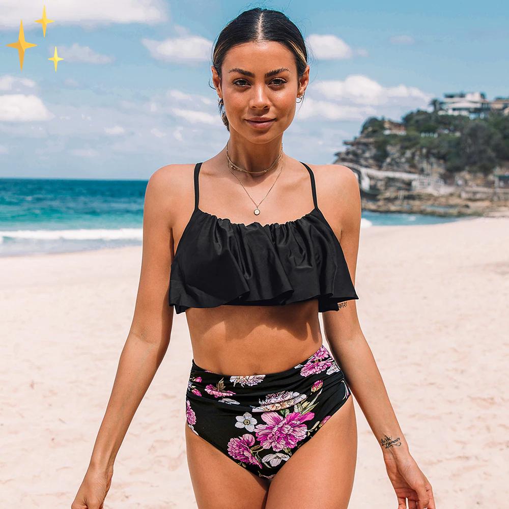Eugenia® | Maillot de bain + pantalon taille haute - Se sentir belle et sûre de soi au soleil