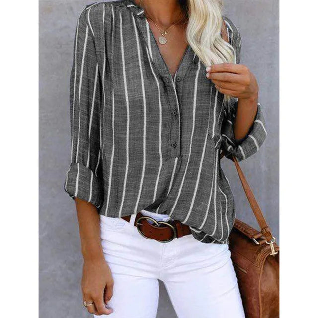 Maddie - Chemise Boutonnée Rayée